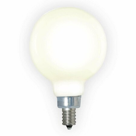 HAPPYLIGHT 4W 360 Lumens 3000K Dimmable Milky Filament G16 Candelabra LED Bulb, 4PK HA2799491